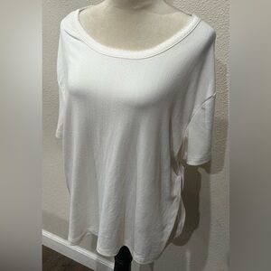 Auden White Short Sleeve Tee super soft women’s pajama top size XL NWT